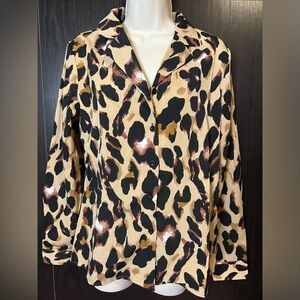 Avanova Leopard Print Button Down Size Small